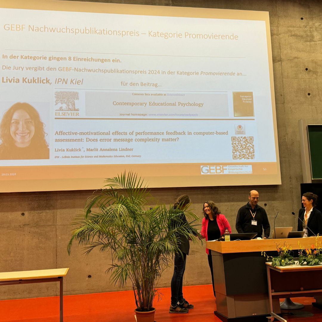 Dr. Livia Kuklick at the award ceremony in Potsdam. 