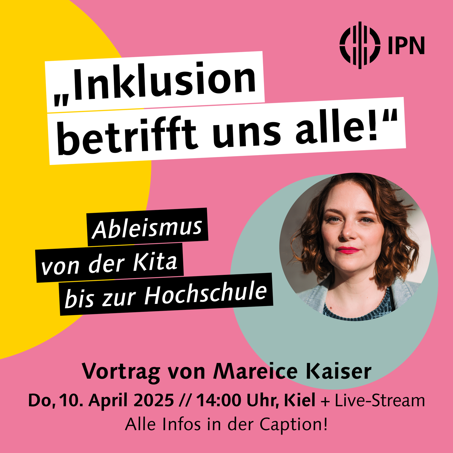 Inklusion betrifft uns alle. Vortrag mit Mareice Kaiser.